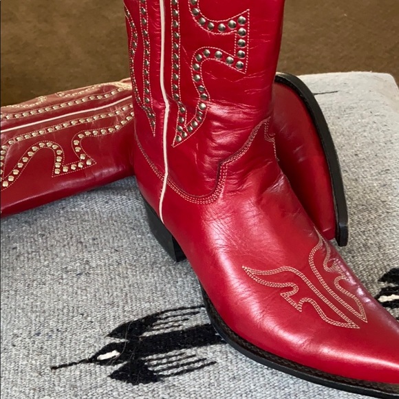Frye Shoes - Frye red leather western boots
